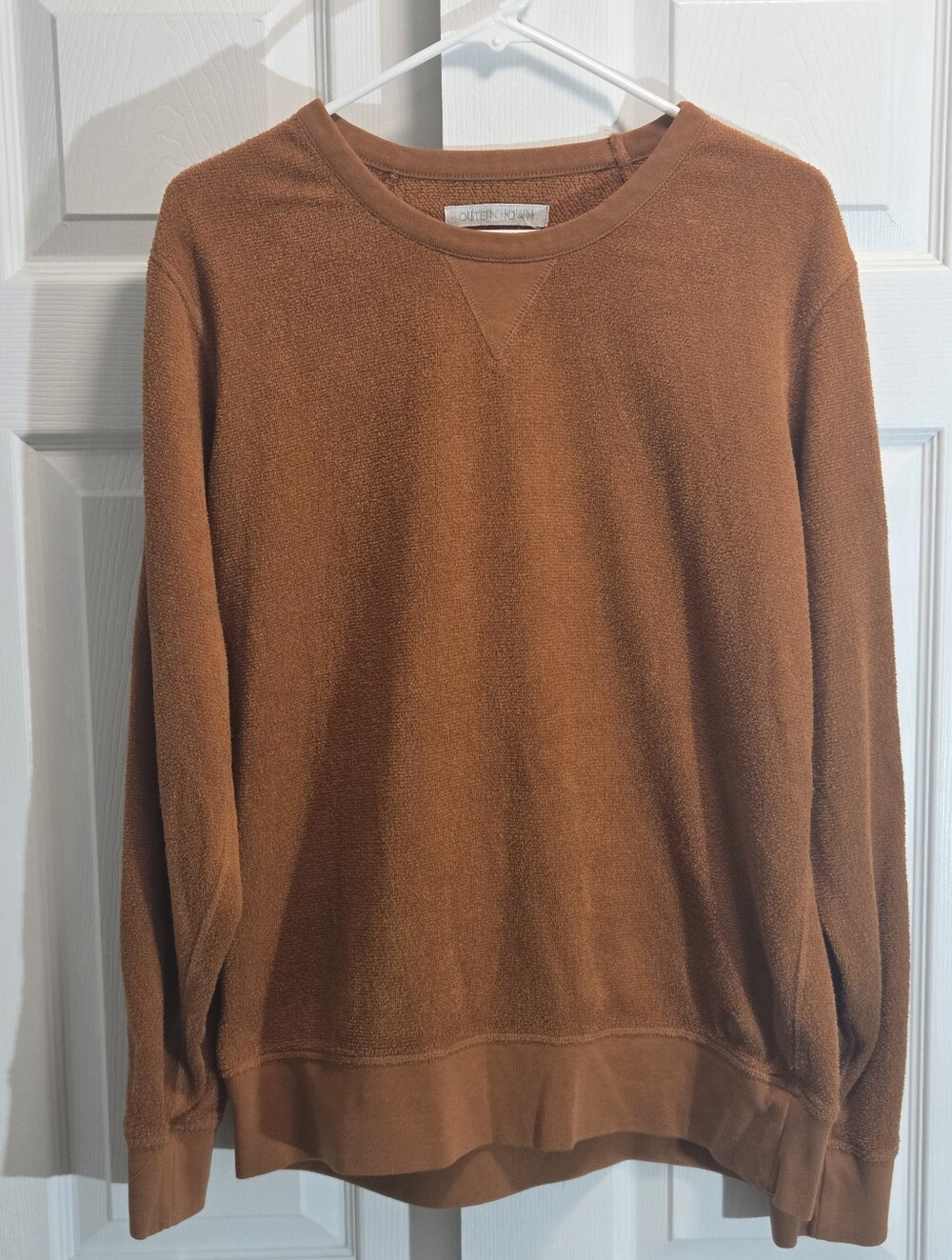 Outerknown Men's Crewneck Sweater - Rust Brown Size Large